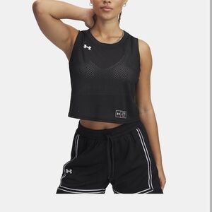 NWT- Under Armour Black Mesh Tank Top